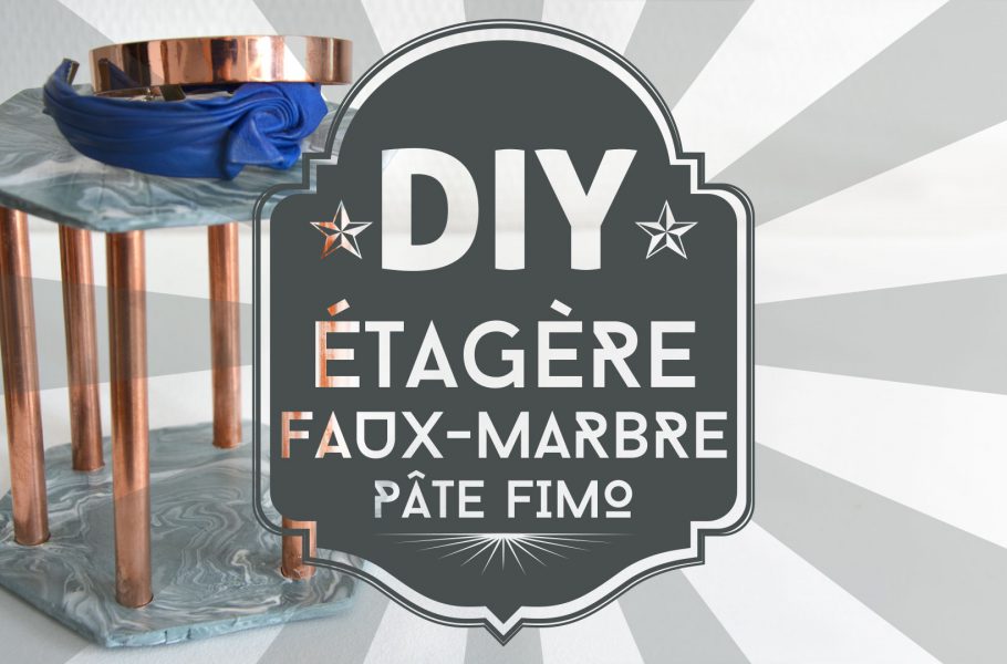 étagère en faux marbre