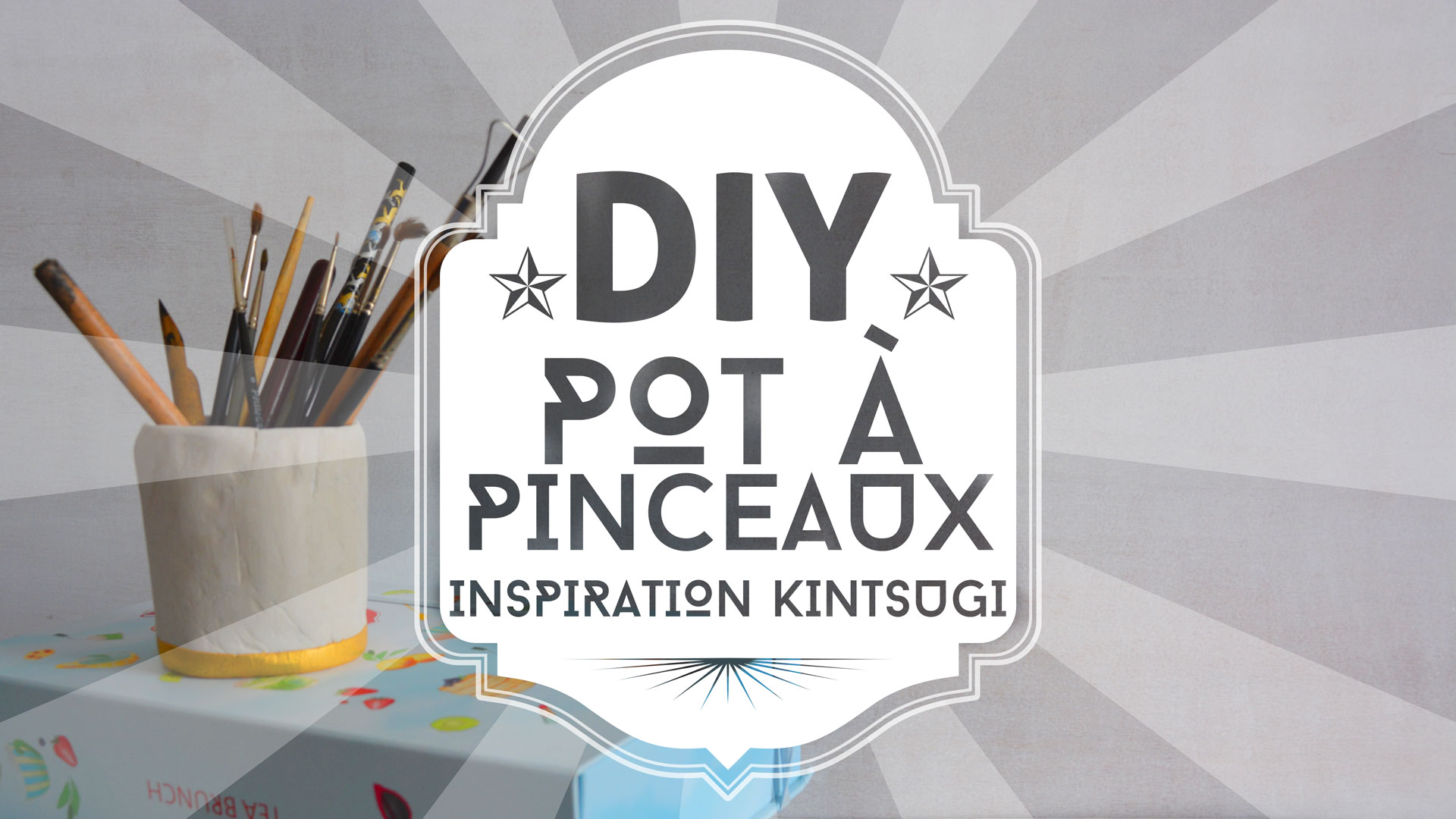 DIY : pot à pinceaux inspiration Kintsugi