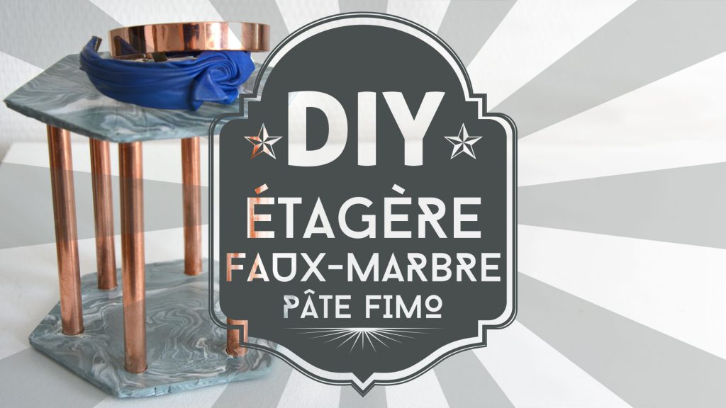 étagère en faux marbre